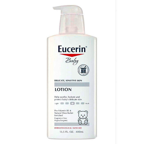 Loción para piel delicada y sensible para bebes, Eucerin Baby, 400 ml