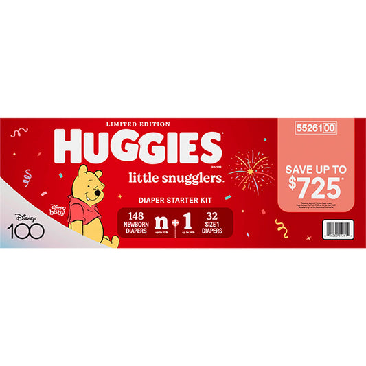 Pañales Desechables, Huggies little snugglers, kit recién nacido, 148 pañales para recién nacido  + 32 pañales Etapa 1