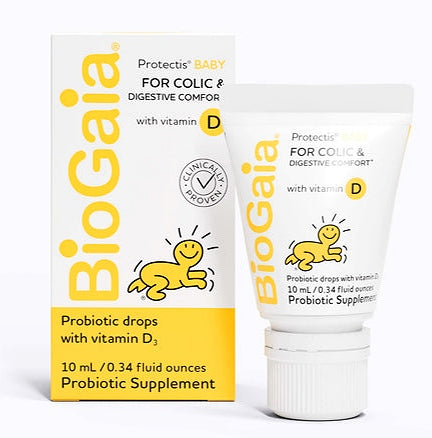 Gotas para alivio de cólicos y gases + vitamina D3, Suplemento Probiotico BioGaia